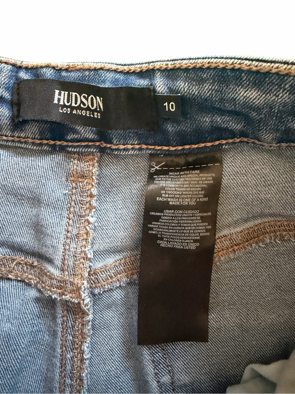NWT Hudson Los Angeles Wide Leg Jeans Size 10 Light Wash Front Seam Denim - Picture 5 of 9